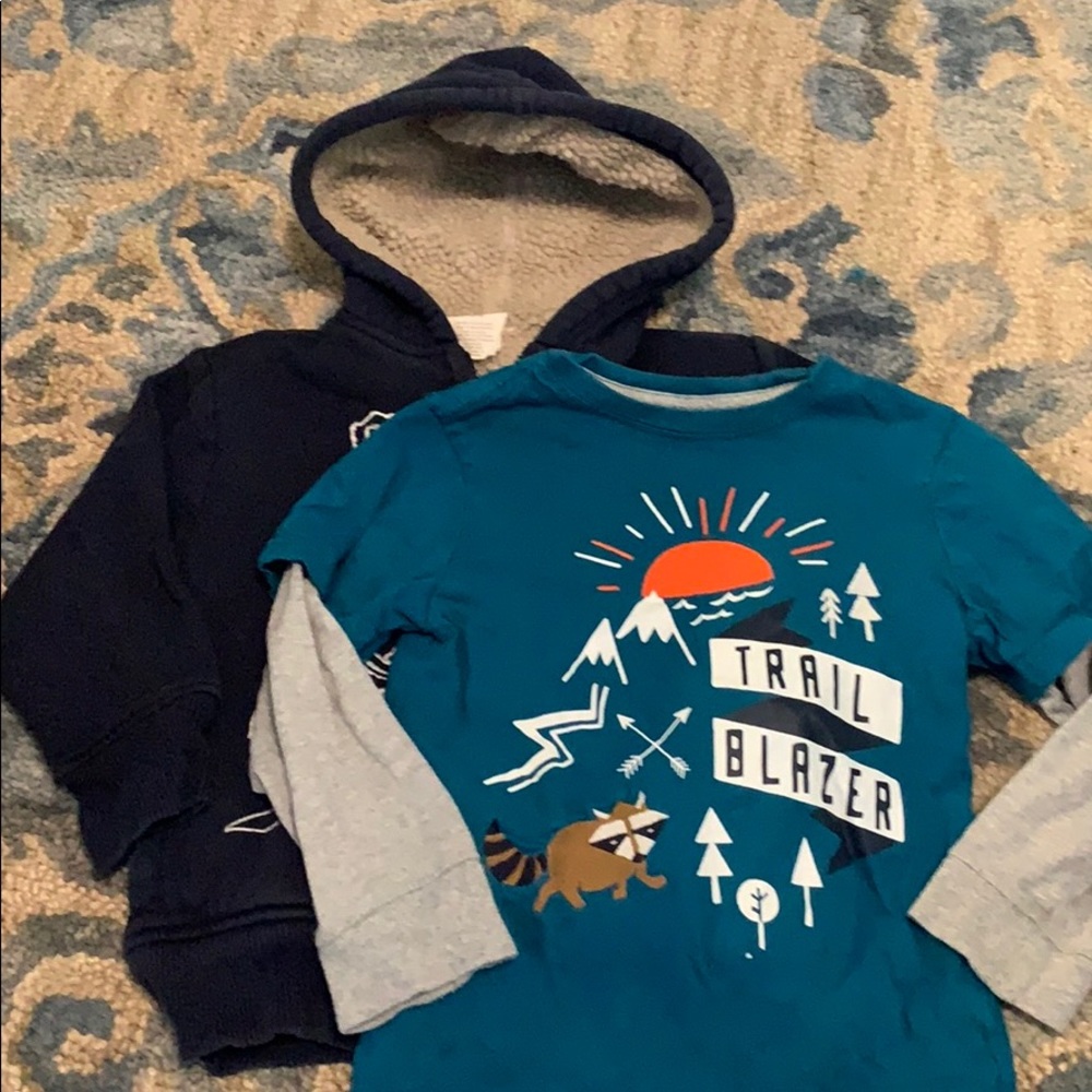 Hoodie and Long-sleeve T-shirt.